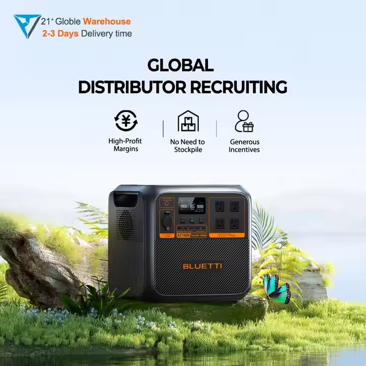 Portable Power Station - Bluett=i Générateur Solaire Portable AC180P 1800W,