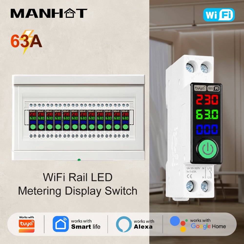 Disjoncteur WiFi Manhot avec a - Energy Monitor Meter avis et prix
