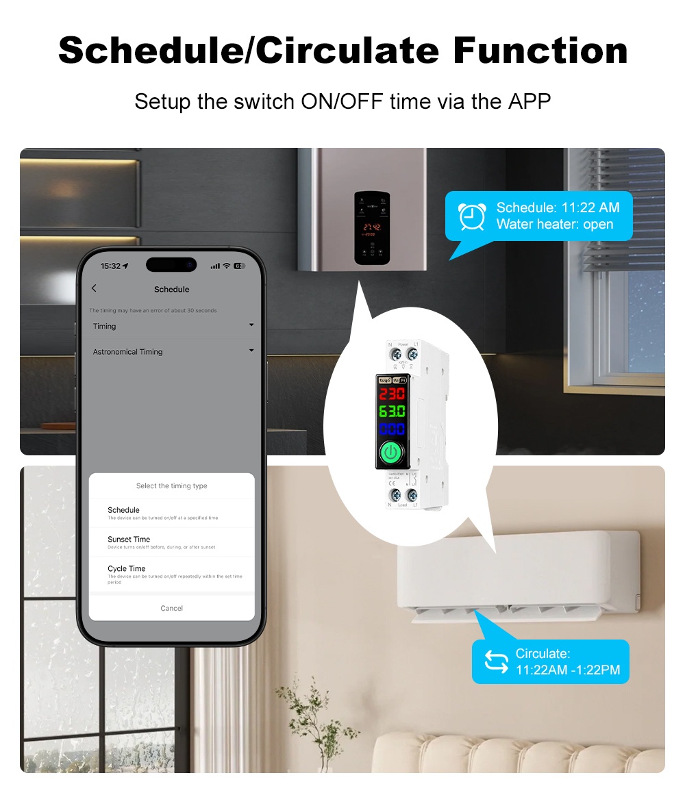 Disjoncteur WiFi Manhot avec a - Energy Monitor Meter avis et prix