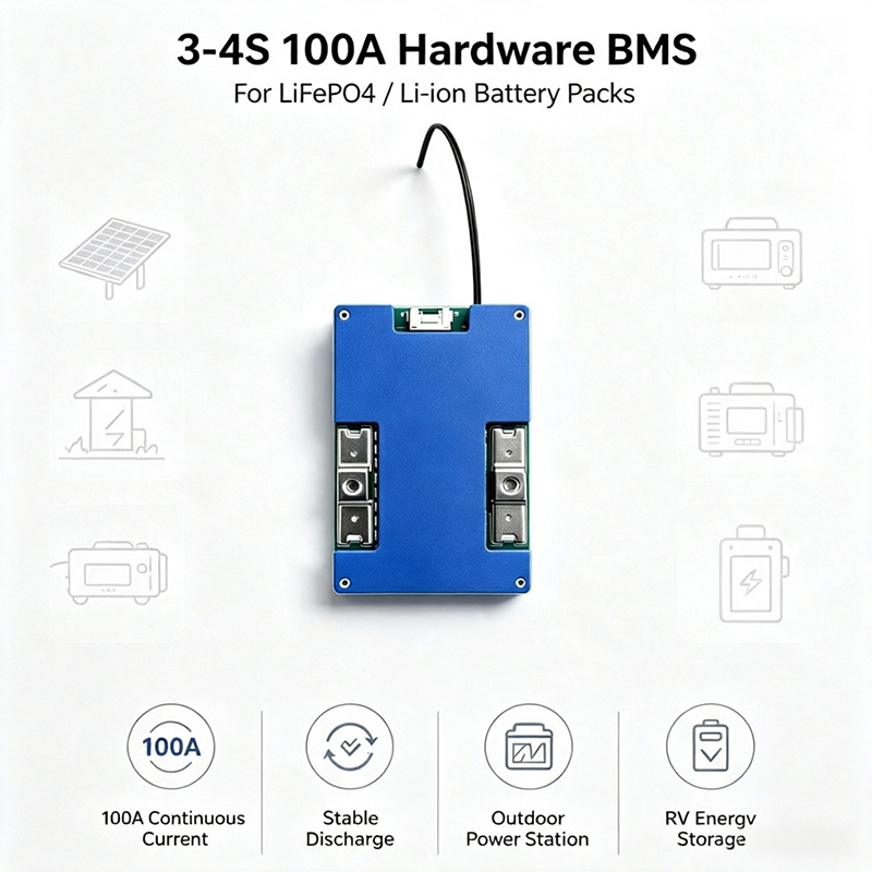 4S 12V LiFePO4 BMS 80A 100A Éq - Lithium Battery 12V avis et prix